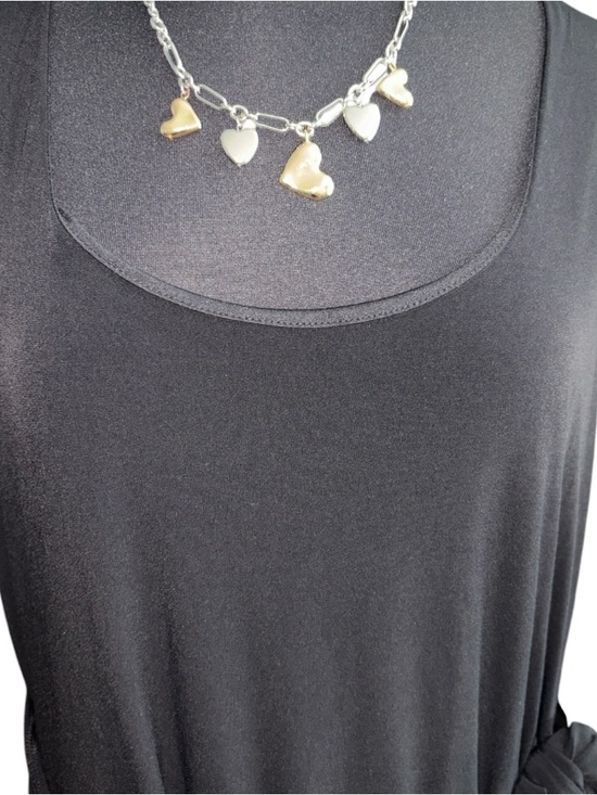 Express Black Sleeveless Midi Dress w/Side Knot Detail, P:20.5-25”, L:47” RT $78 - Picture 3 of 7